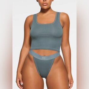 SKIMS Kyanite Cotton Rib Tank S
